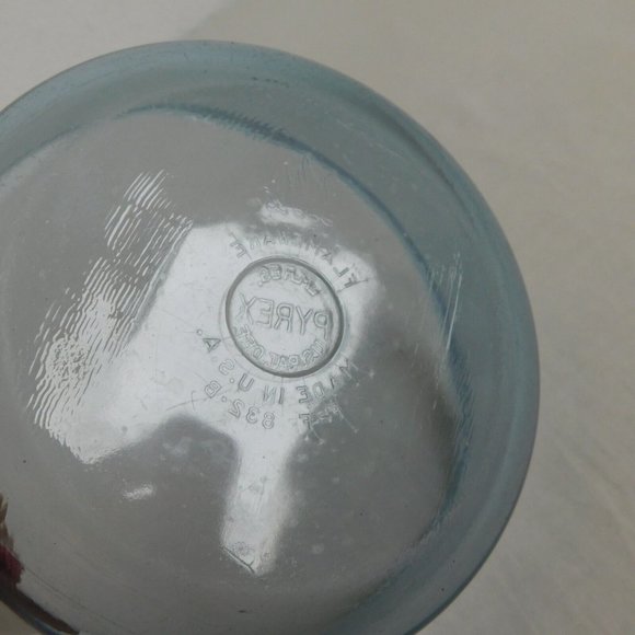 Pyrex Flameware Light Blue Glass Open Saucepan 1 Quart F-F 832-B NO HANDLE FLAW - Picture 7 of 8